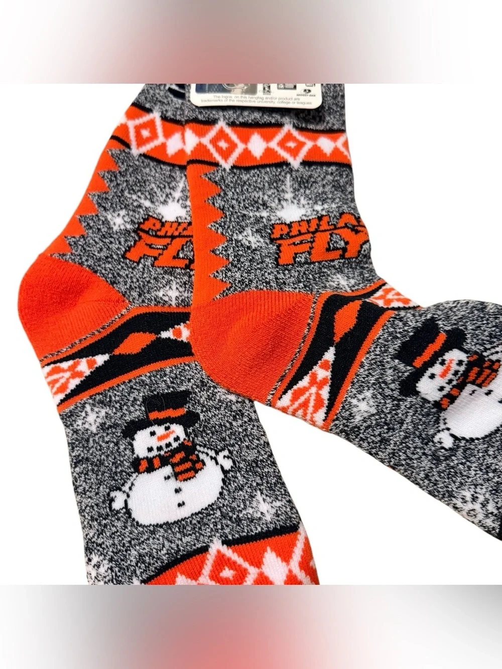 For Bare Feet NHL Philadelphia Flyers Holiday Socks